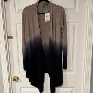 Barefoot Dreams Ombre Tan and Black Cardigan